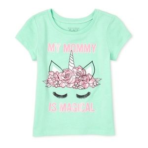 children’s Place Glitter Unicorn Graphic Tee